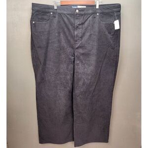 Old Navy Women's Extra High-Rise Sky-Hi Wide Leg Corduroy  Black‎ 24 Plus Size